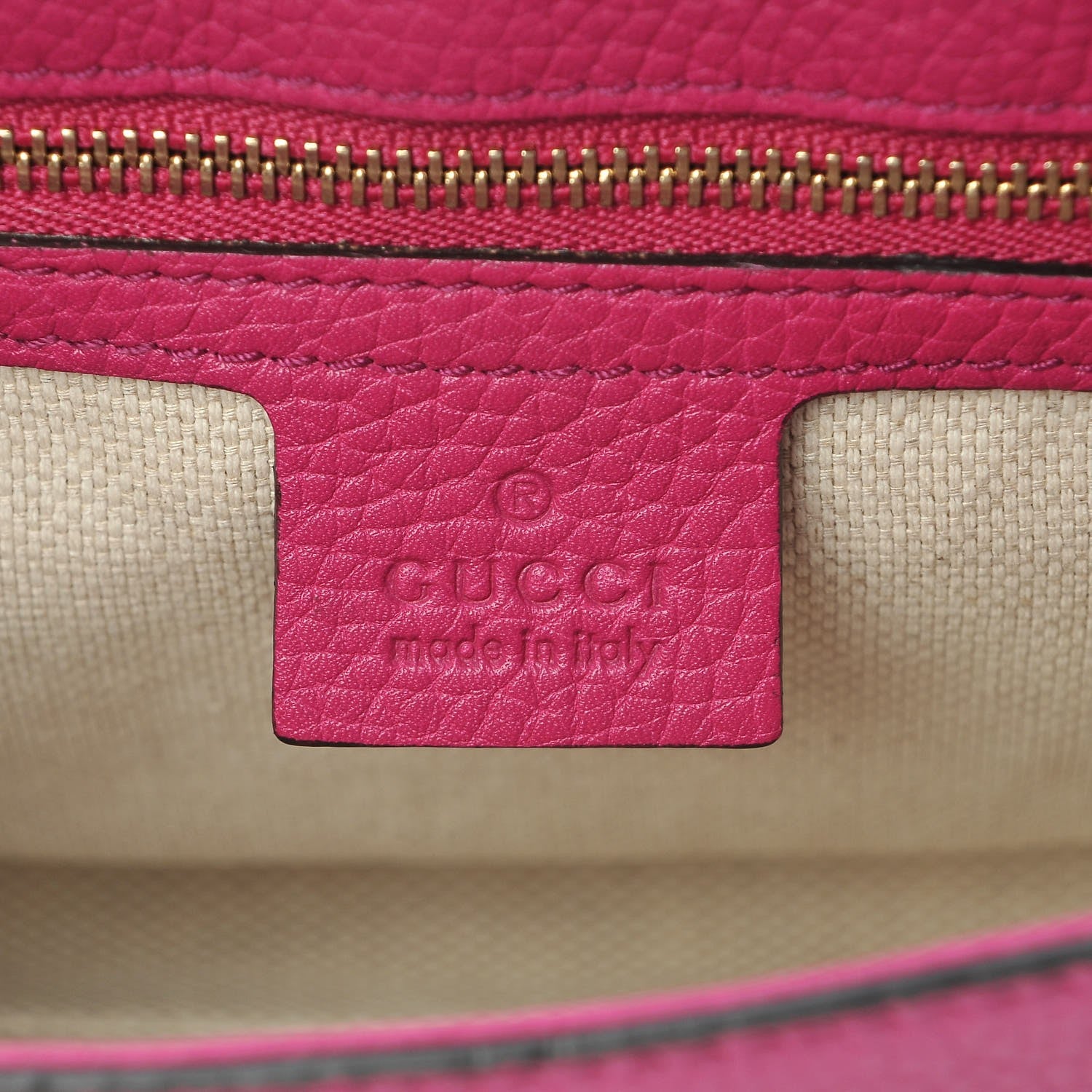 Gucci Cellarius Calfskin Medium Soho Flap Crossbody Bright Bouganville 6 of 6