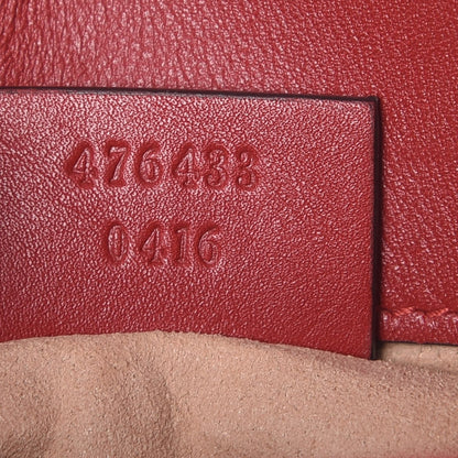Gucci Calfskin Matelasse Super Mini GG Marmont Shoulder Bag Hibiscus Red 7 of 8