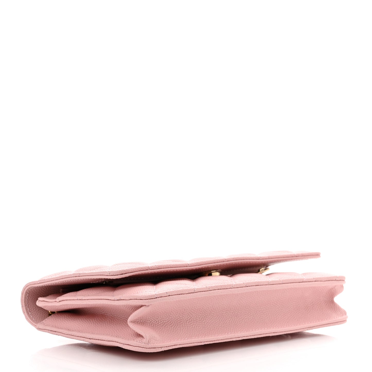 Caviar Quilted Wallet on Chain WOC Light Pink