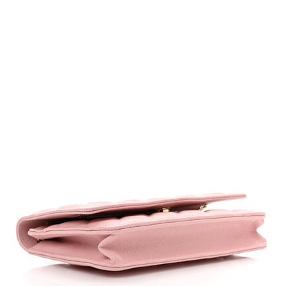 Chanel Caviar Quilted Wallet on Chain WOC Light Pink 4 of 10