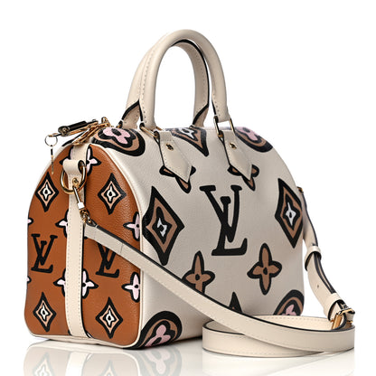 Louis Vuitton Monogram Giant Wild At Heart Speedy Bandouliere 25 Creme 3 of 9