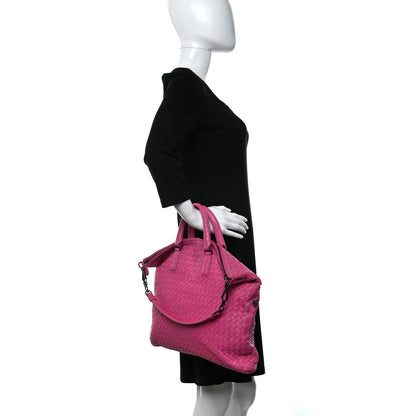 Bottega Veneta Nappa Intrecciato Maxi Convertible Tote Rosa Shock 2 of 10