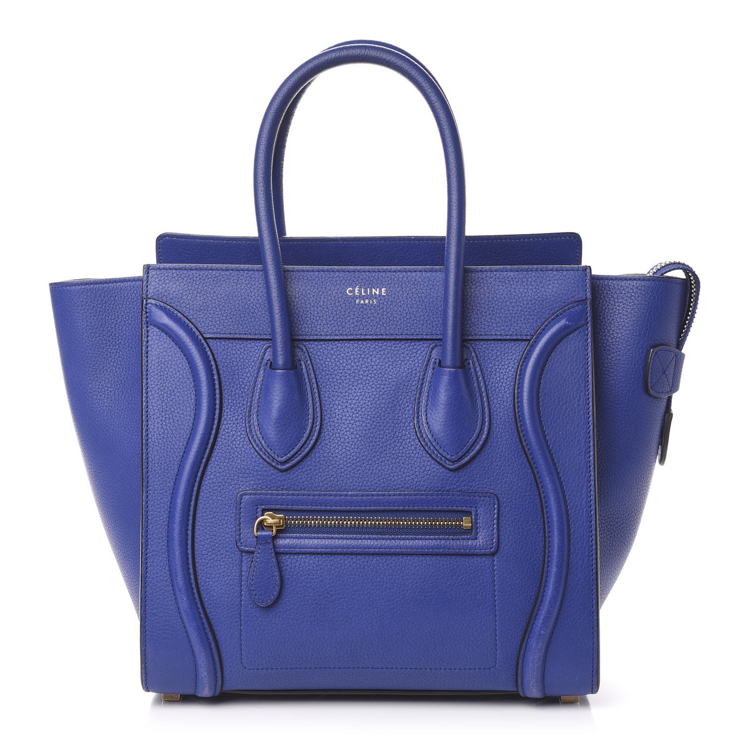 Drummed Calfskin Micro Luggage Indigo