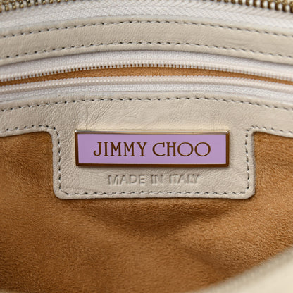 Jimmy Choo Lambskin Brix Convertible Clutch White 6 of 10