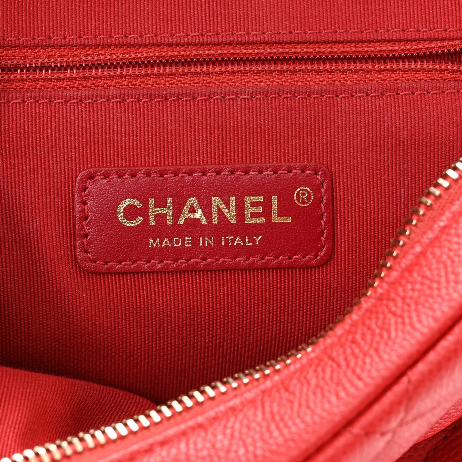 Chanel Shiny Caviar Quilted Chain Melody Backpack Red 6 of 10