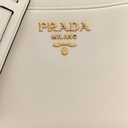 Prada Vitello Daino Medium Double Zip Shoulder Bag White 8 of 10