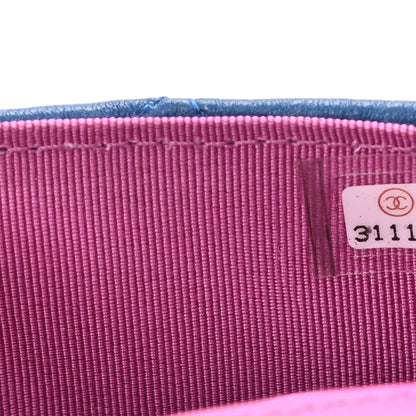 Chanel Lambskin Quilted Glasses Case With Chain Blue Purple 8 of 11