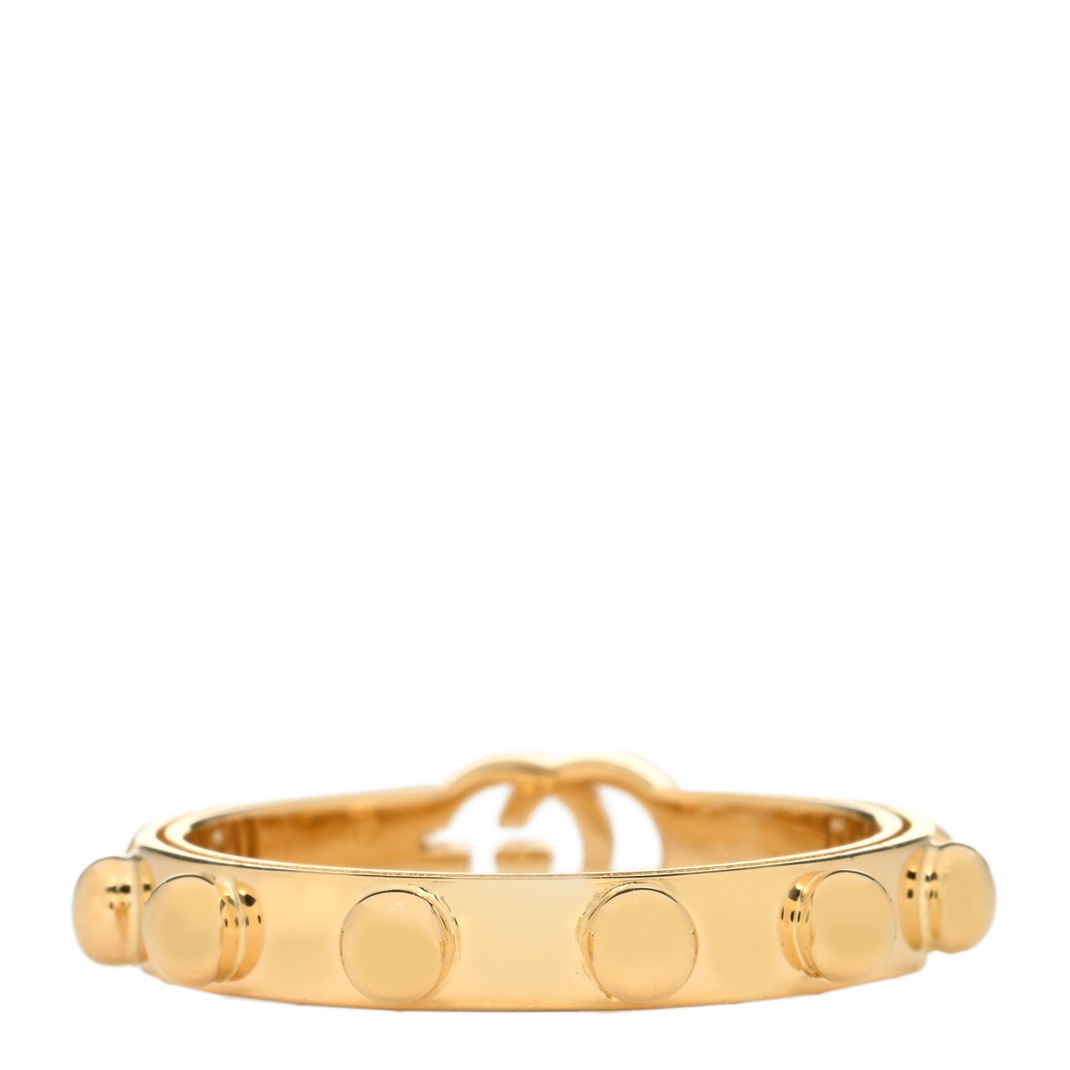 Gucci 18K Yellow Gold Running GG Ring 53 6.5 3 of 5