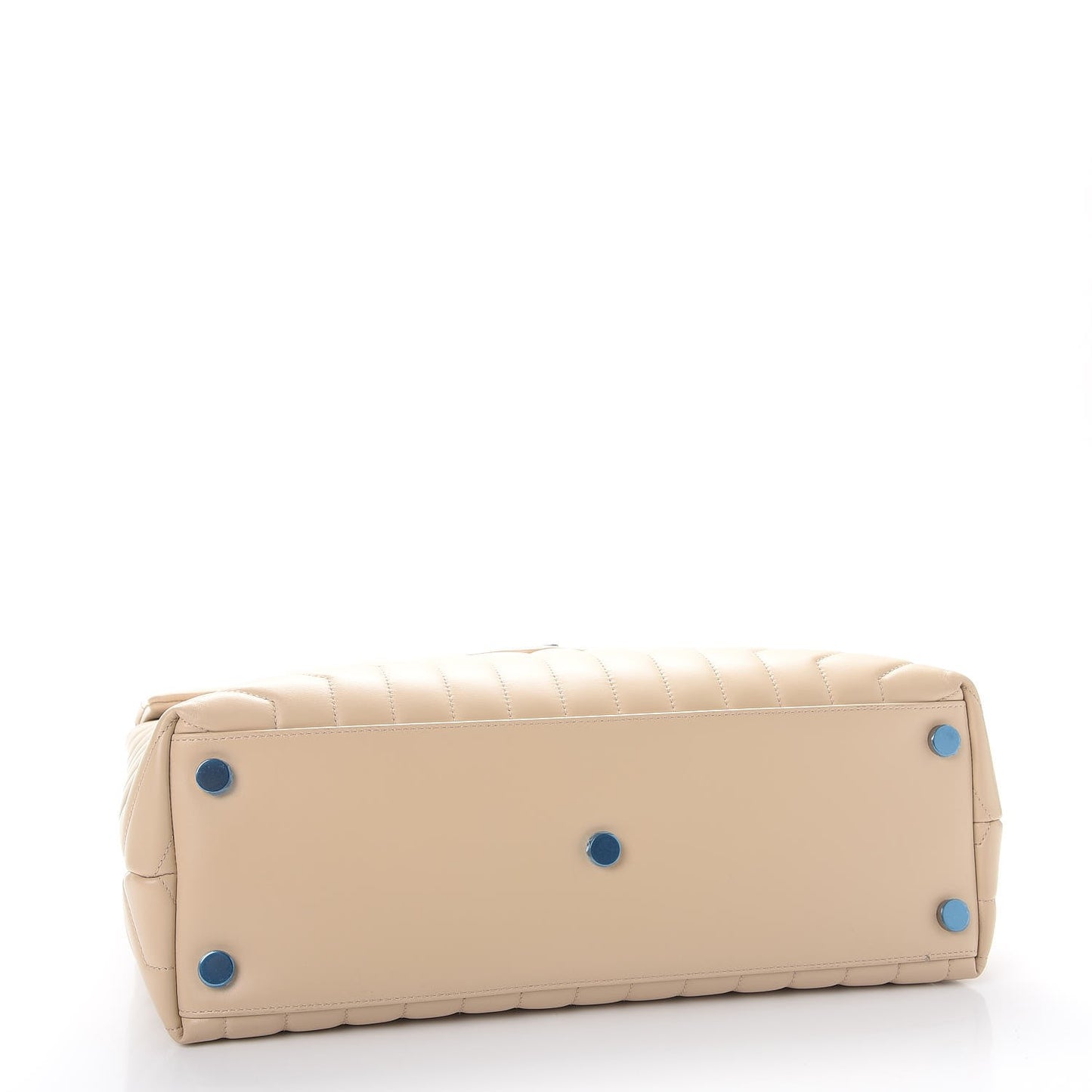 Calfskin Y Quilted Monogram Large Loulou Chain Satchel Nude Powder