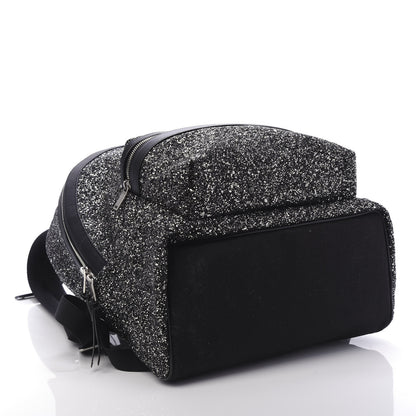 Saint Laurent Glitter Canvas City Backpack Gunmetal 3 of 8