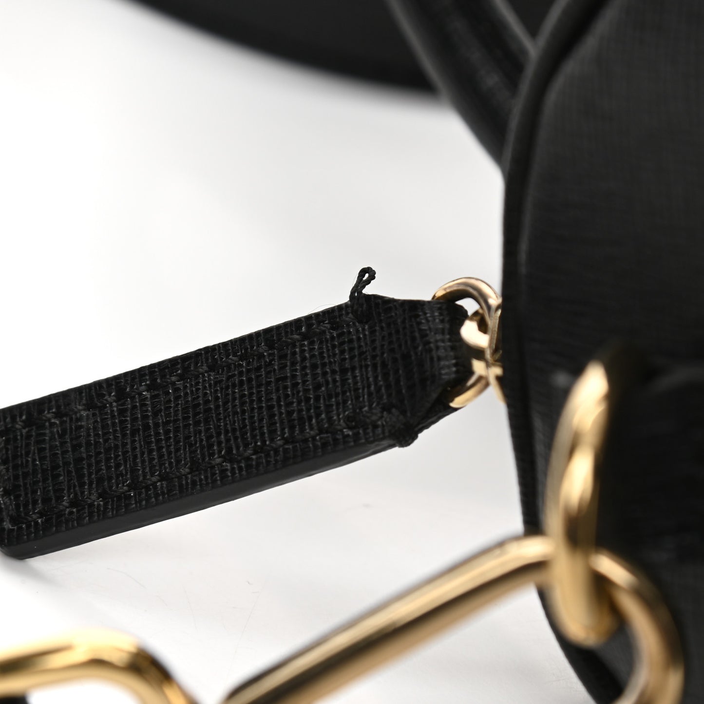Saffiano Calfskin Palazzo Duffle Bag Black