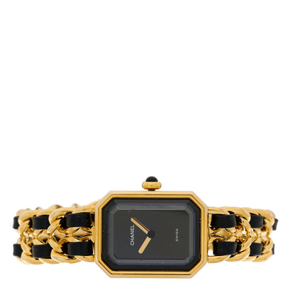 Chanel Stainless Steel Lambskin 20mm Chain Premiere Quartz Watch Gold M 2 of 4