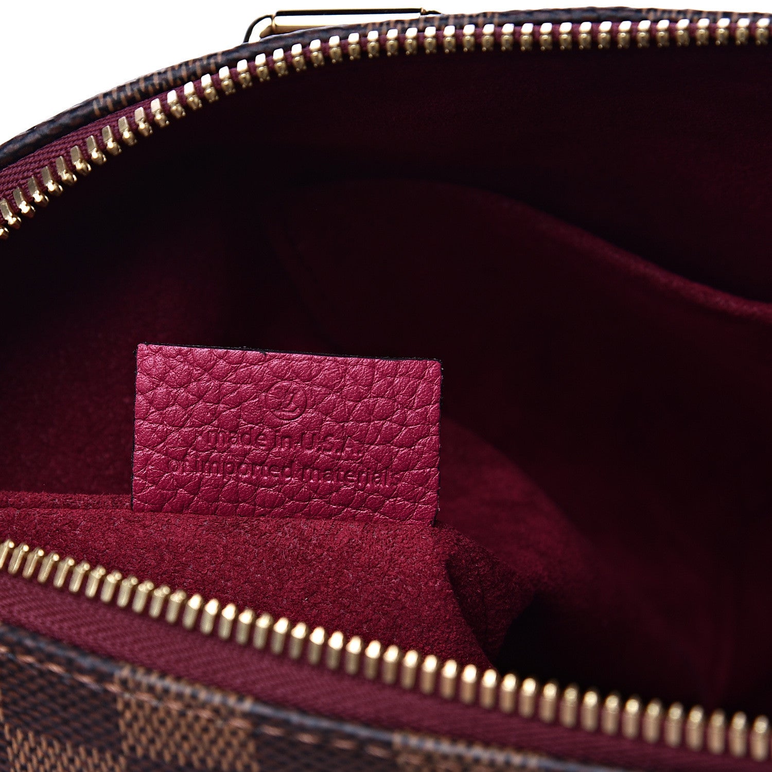Louis Vuitton Damier Ebene Cuir Taurillon Hyde Park Fuchsia 5 of 8