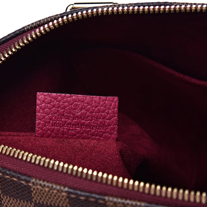 Louis Vuitton Damier Ebene Cuir Taurillon Hyde Park Fuchsia 5 of 8