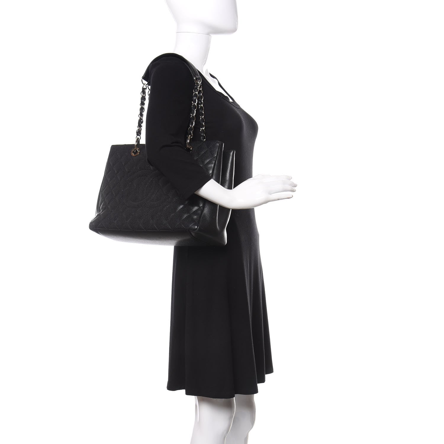 Chanel Caviar Quilted Grand Shopping Tote GST Black 2 of 14