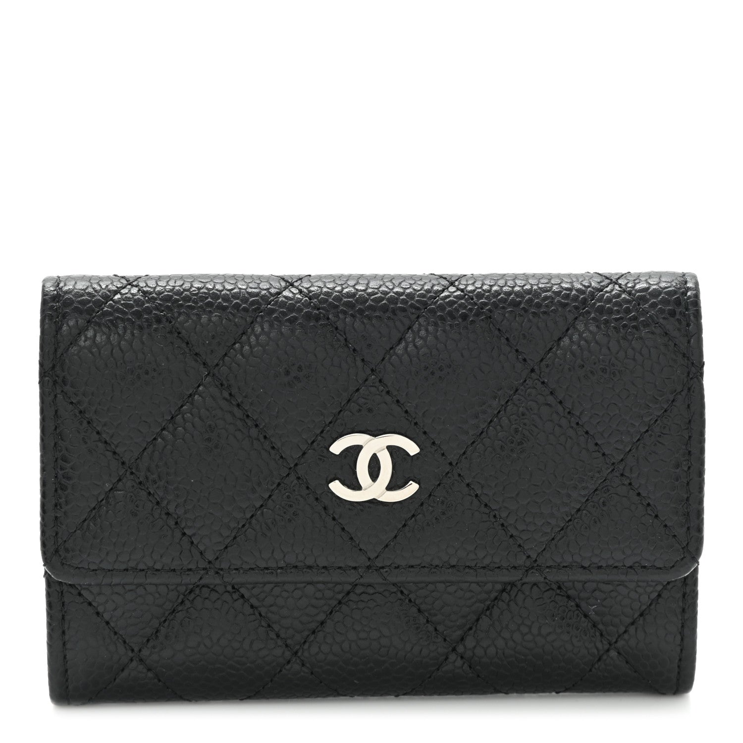 Chanel Caviar Quilted Flap Card Holder Black 1 of 10