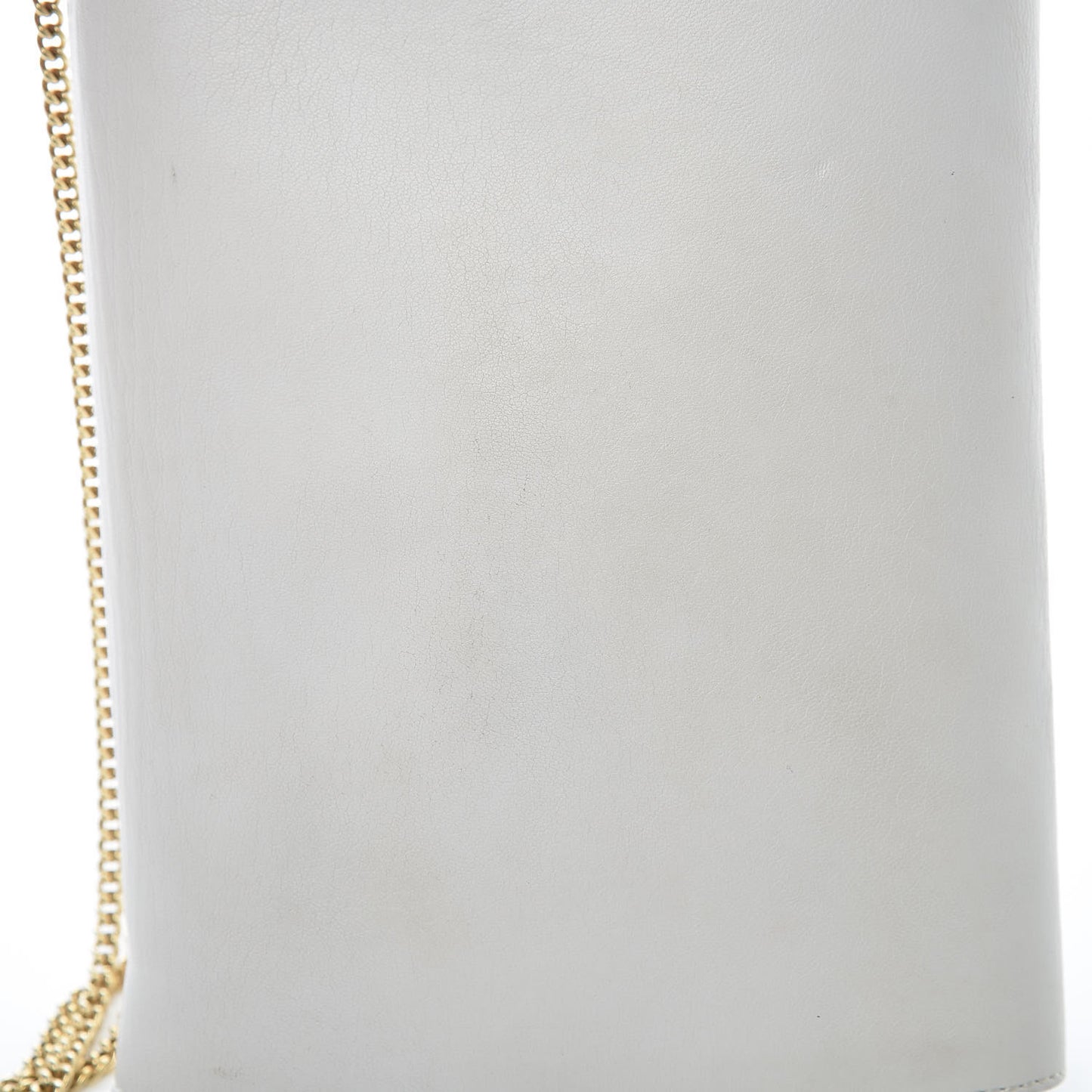 Calfskin Palazzo Chain Evening Bag White