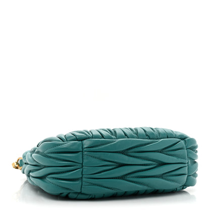Miu Miu Nappa Matelasse Small Wander Hobo Laguna 4 of 9