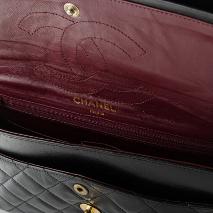 Chanel Lambskin Quilted Medium Double Flap Black 7 of 11
