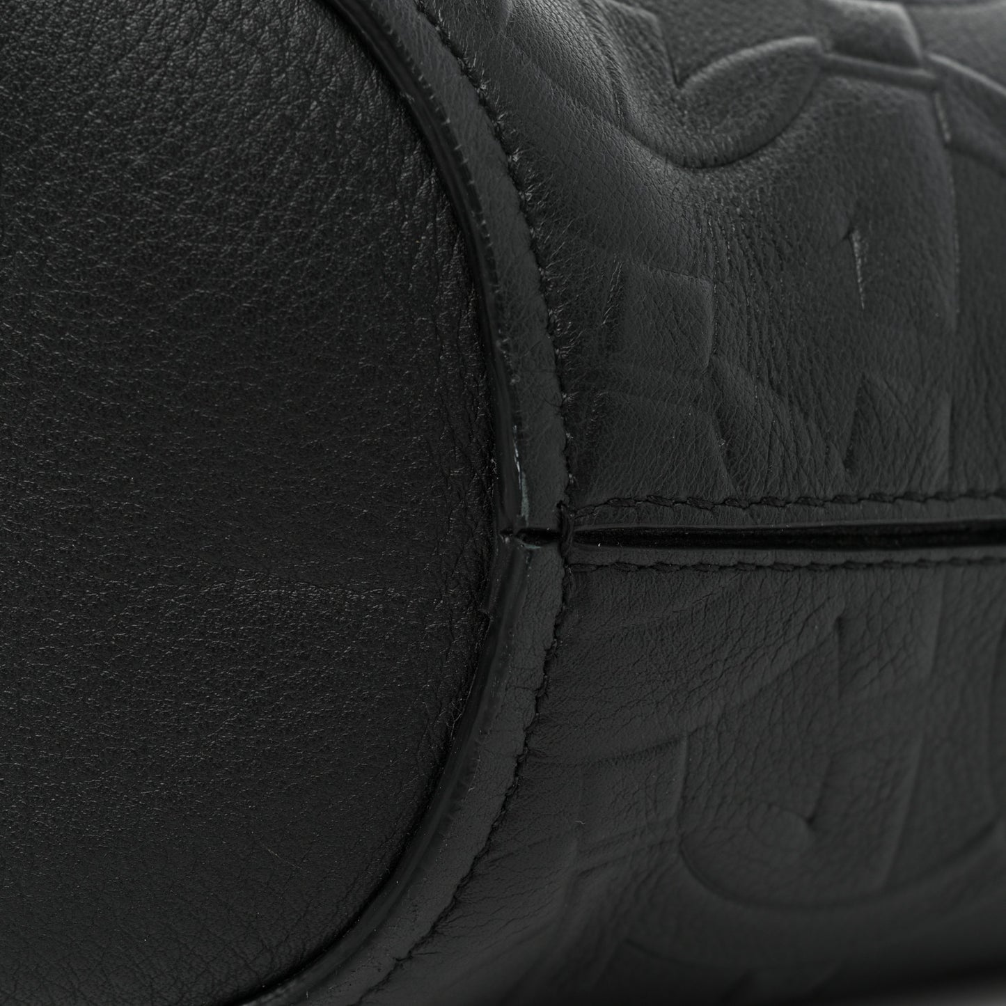 Calfskin Embossed Gancini Hobo Black