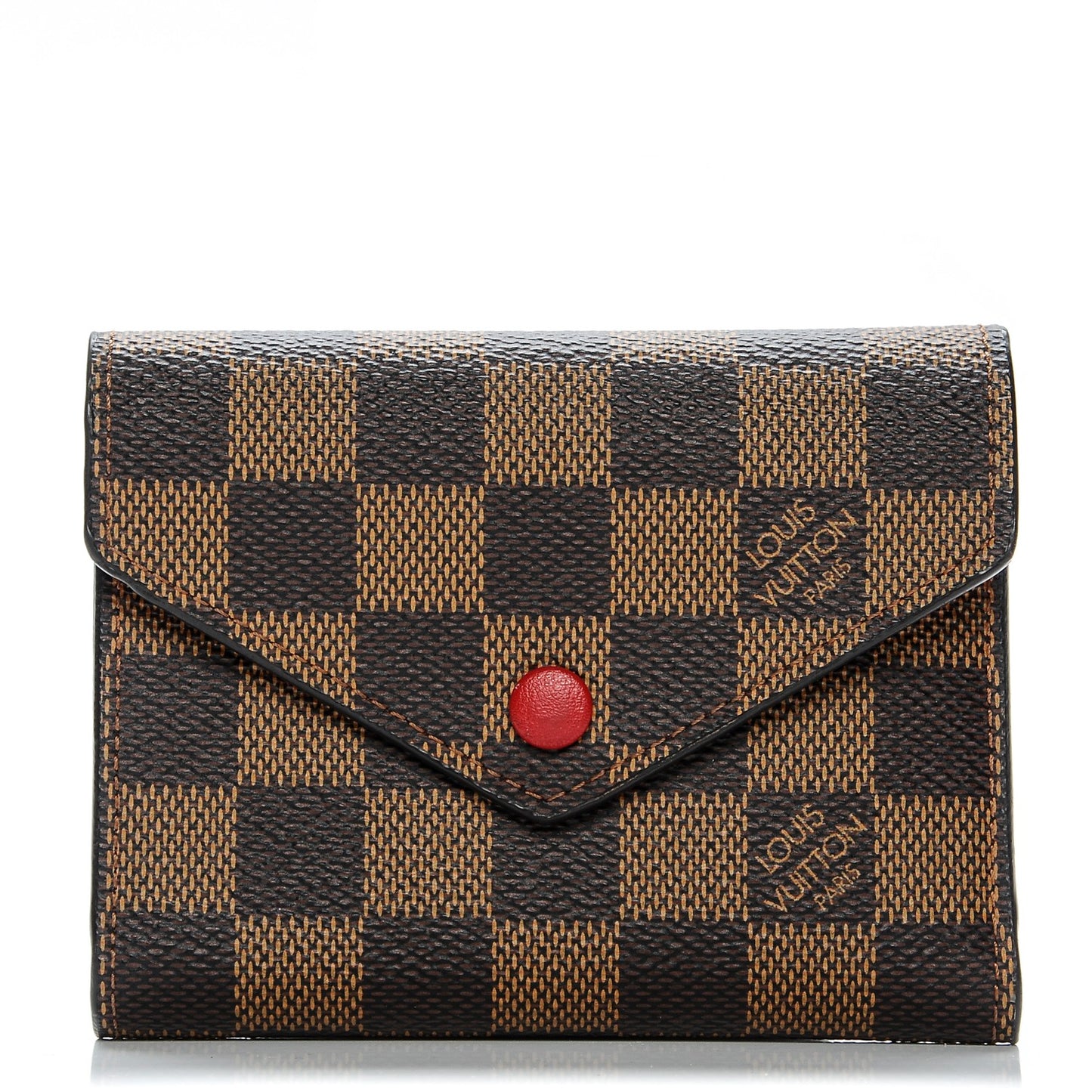Damier Ebene Victorine Wallet Red