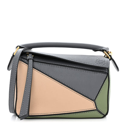 Loewe Calfskin Mini Puzzle Bag Asphalt Grey Nude 1 of 10