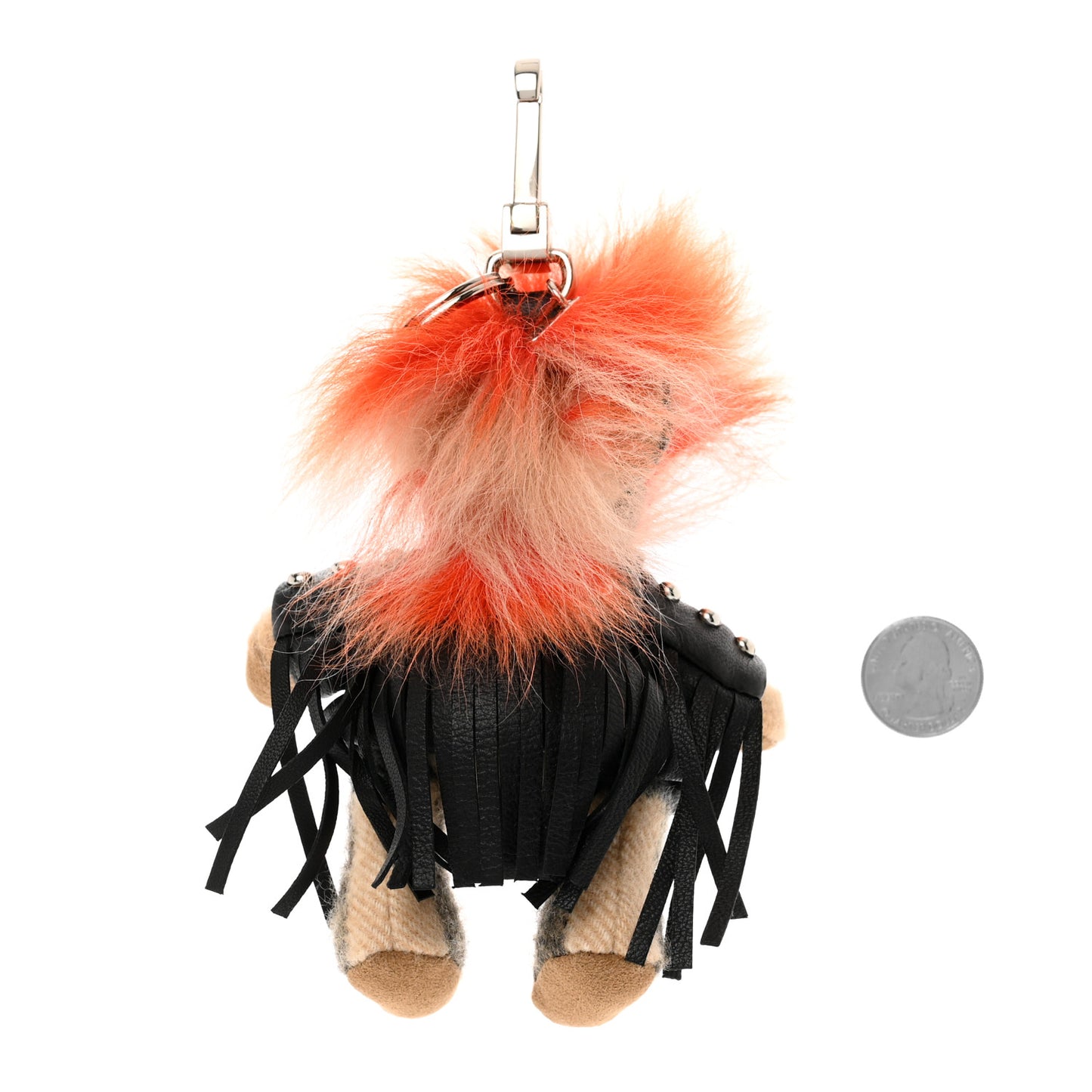 Cashmere Check Studded Punk Thomas Bear Bag Charm