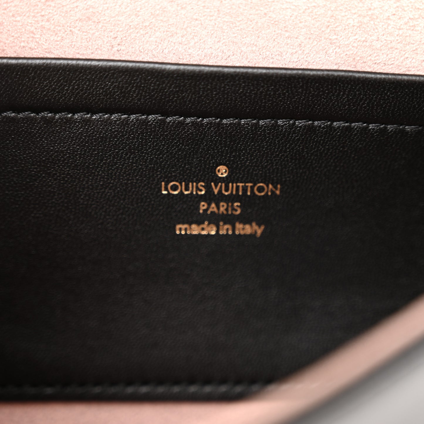 Lambskin Embossed Monogram Pochette Coussin Black