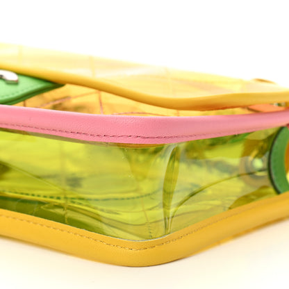 Chanel Lambskin PVC Quilted Mini Coco Splash Flap Yellow Green Pink 10 of 10