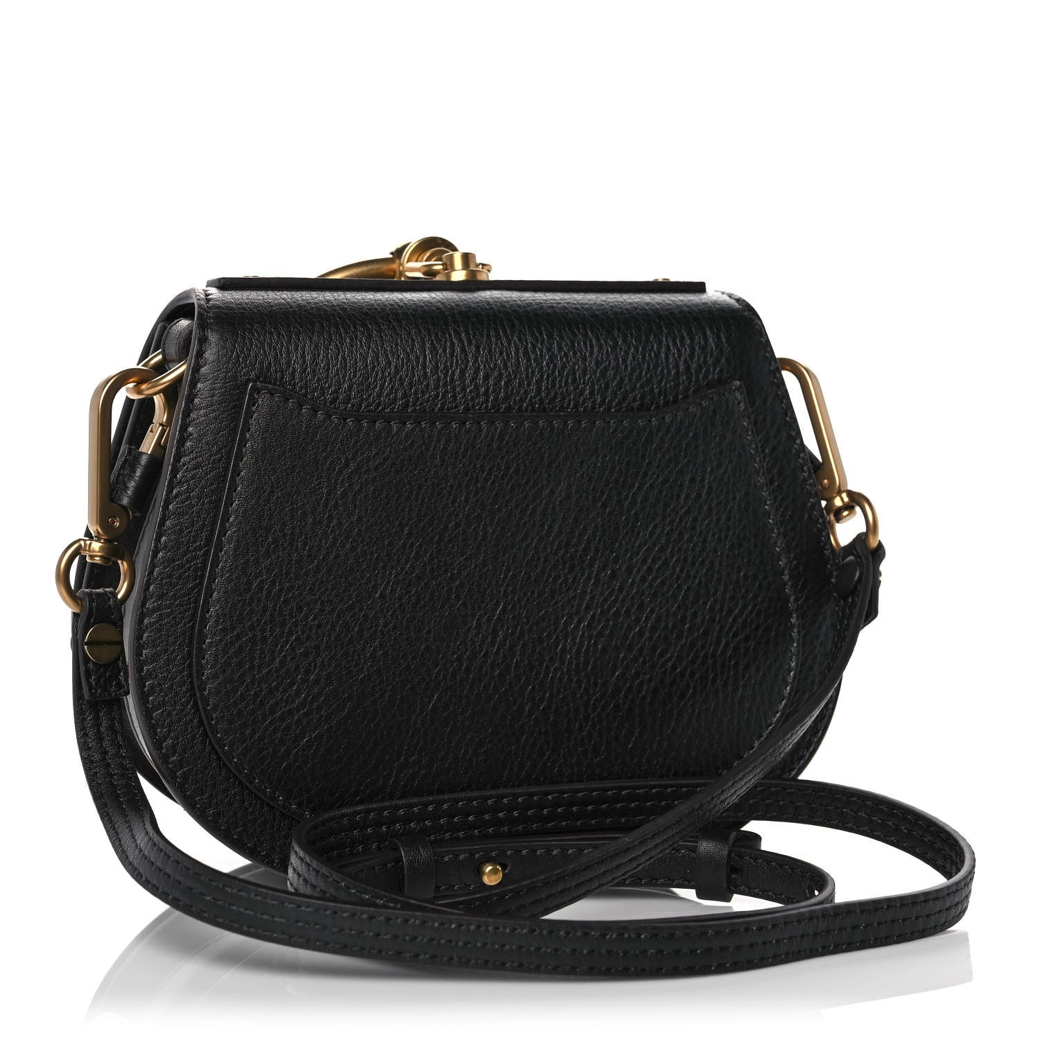 Chloe Calfskin Suede Small Nile Bracelet Bag Black 3 of 11