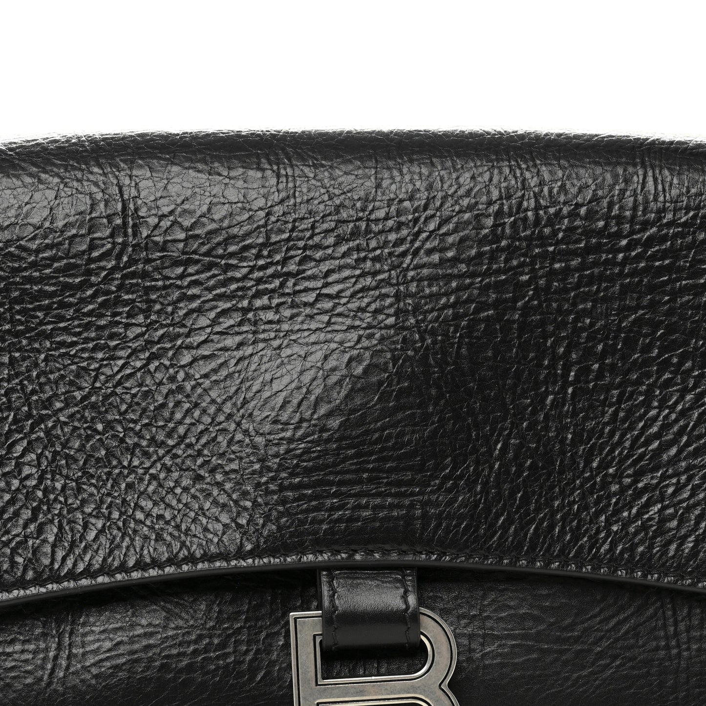Paper Calfskin Small Crush Sling Bag Black