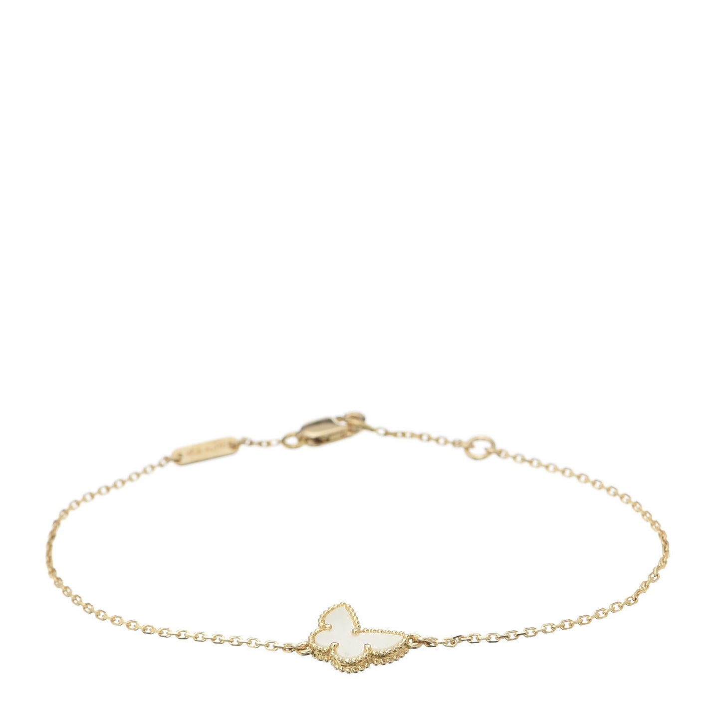 18K Yellow Gold Mother of Pearl Sweet Alhambra Butterfly Bracelet