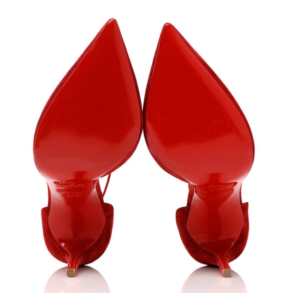 Christian Louboutin Veau Velours Uptown 100 Pumps 37.5 Carmin 5 of 13