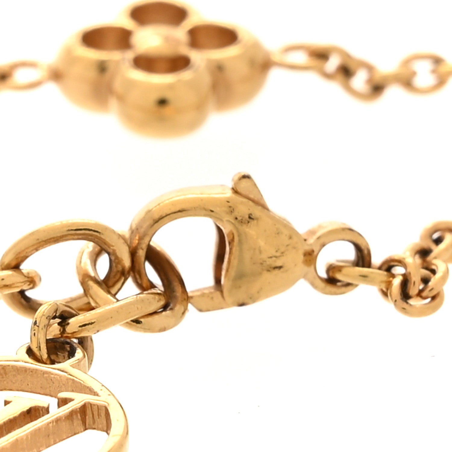 Louis Vuitton Brass Flower Full Bracelet Gold 4 of 6