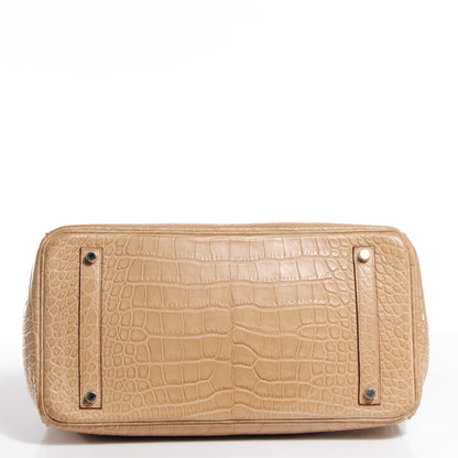 Hermes Matte Alligator Birkin 35 Poussiere 6 of 29