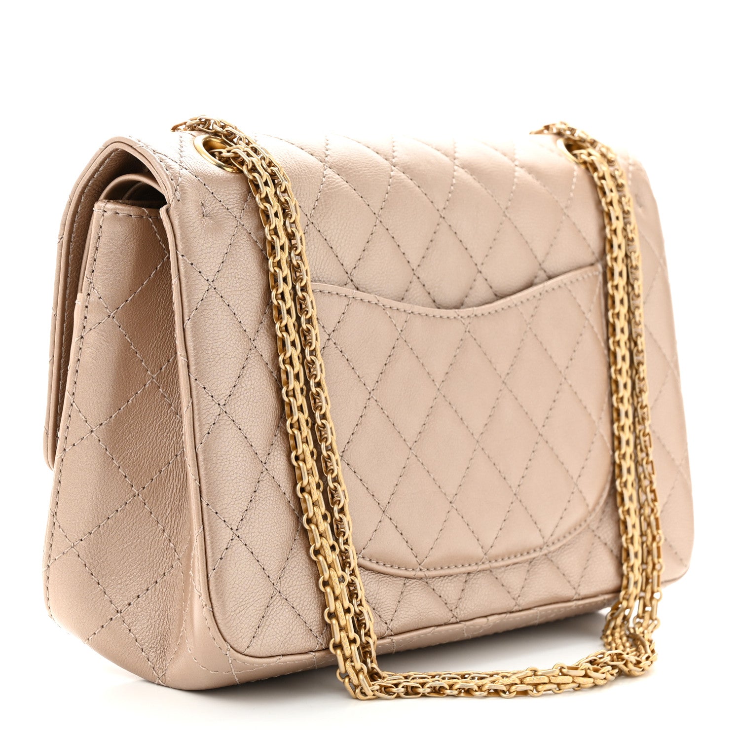 Chanel Metallic Calfskin Quilted 2.55 Reissue 226 Flap Dark Gold 3 of 12