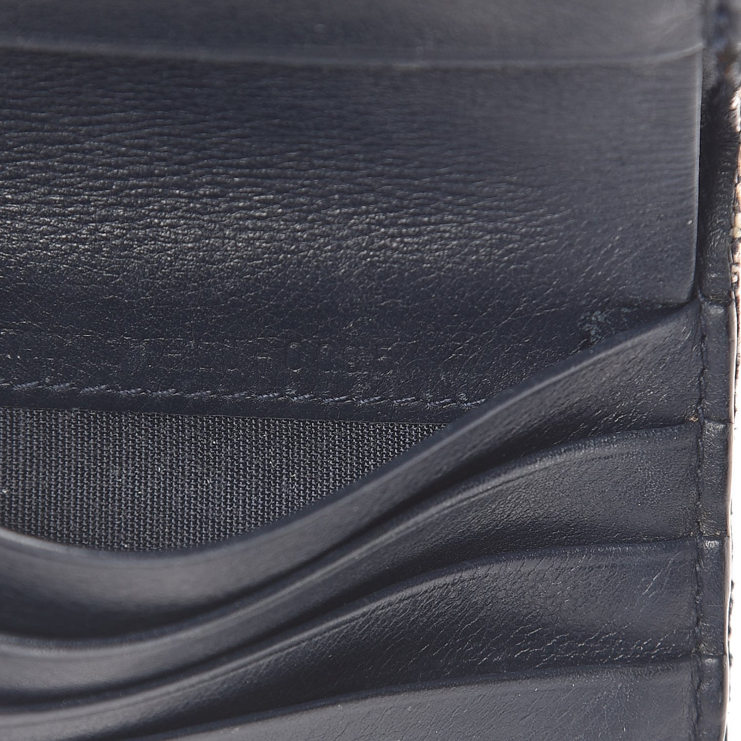 Monogram Compact Wallet Navy