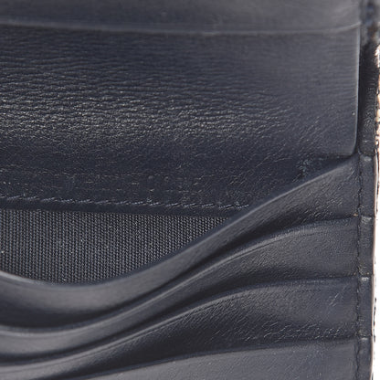 Christian Dior Monogram Compact Wallet Navy 9 of 14