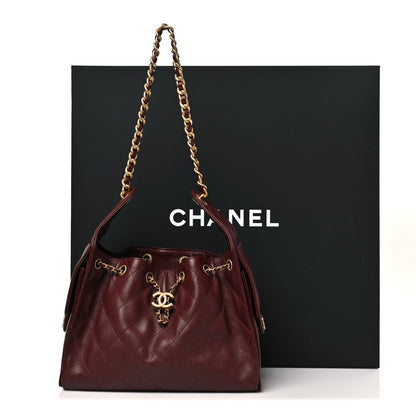 Chanel Caviar Quilted Small Chanel 25 Handbag Burgundy 12 of 12