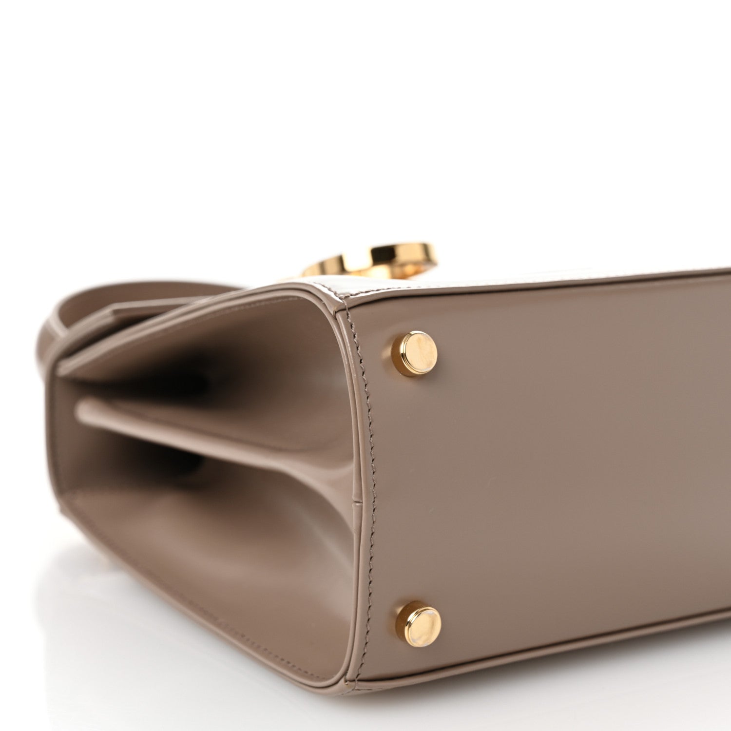 Salvatore Ferragamo Brushed Off Calfskin Small Iconic Top Handle Bag Grey 9 of 10