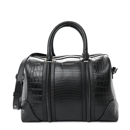 Givenchy Calfskin Crocodile Embossed Medium Lucrezia Black 1 of 14