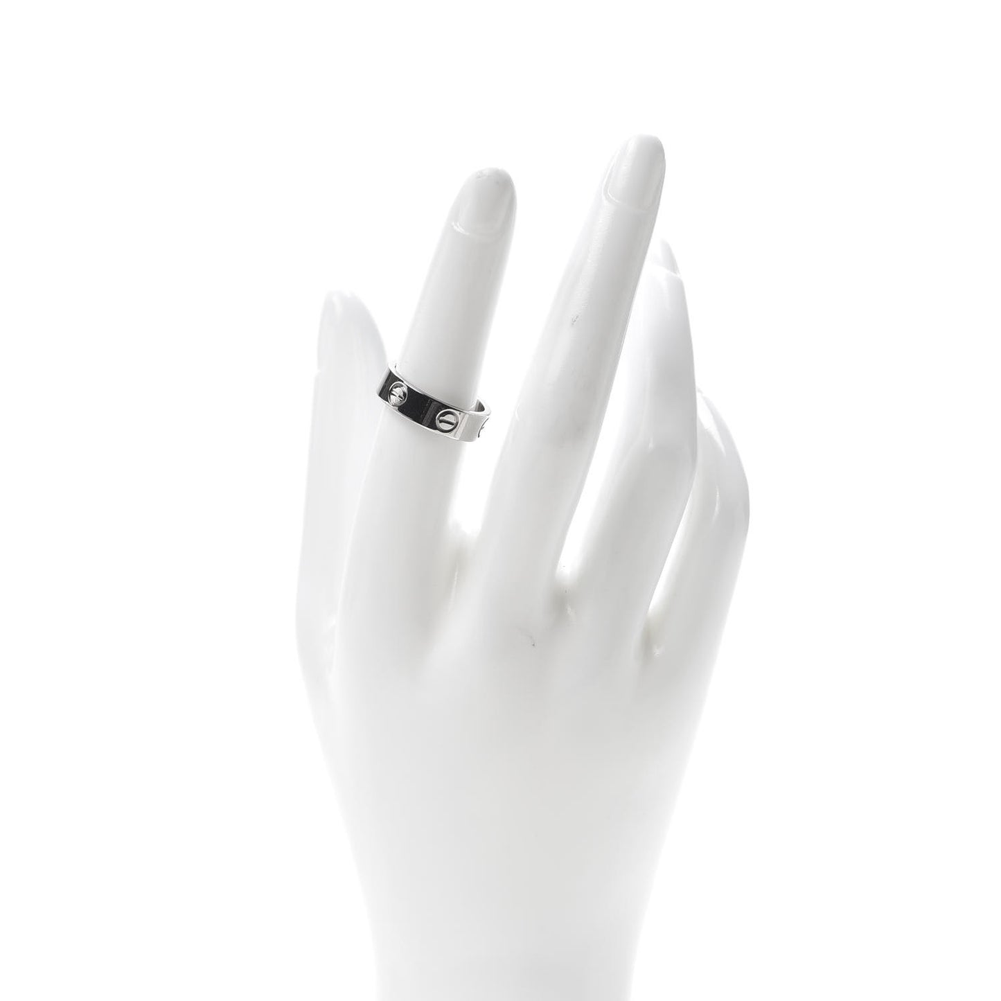 18K White Gold 5.5mm LOVE Ring 53 6.25