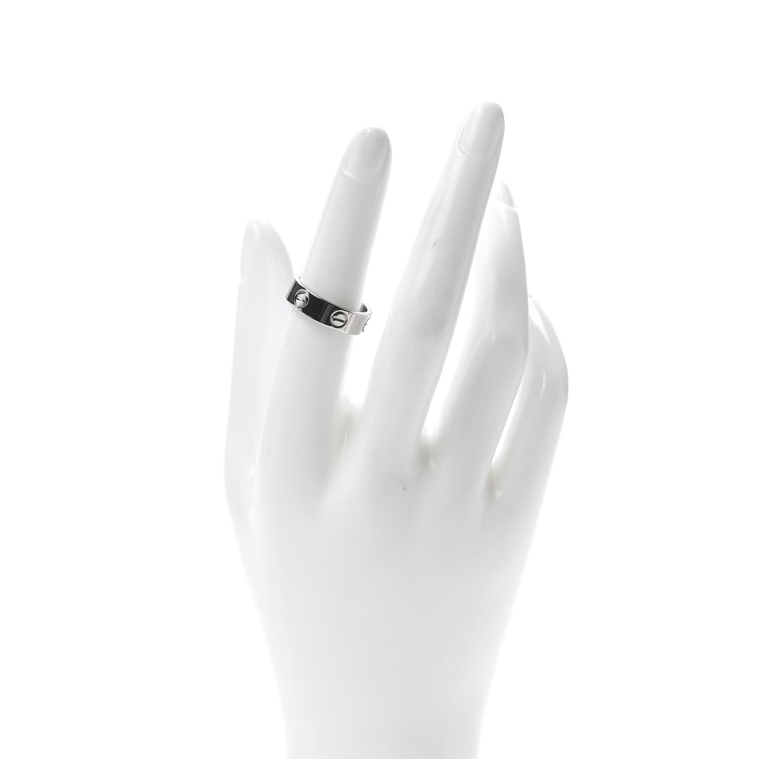 Cartier 18K White Gold 5.5mm LOVE Ring 53 6.25 2 of 4
