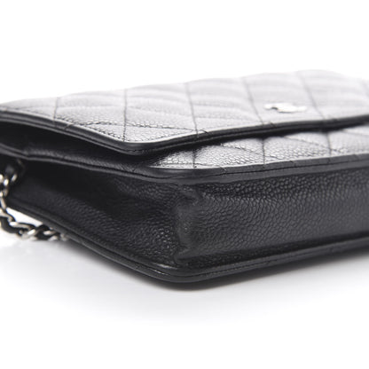 Chanel Caviar Quilted Wallet On Chain WOC Black 9 of 14