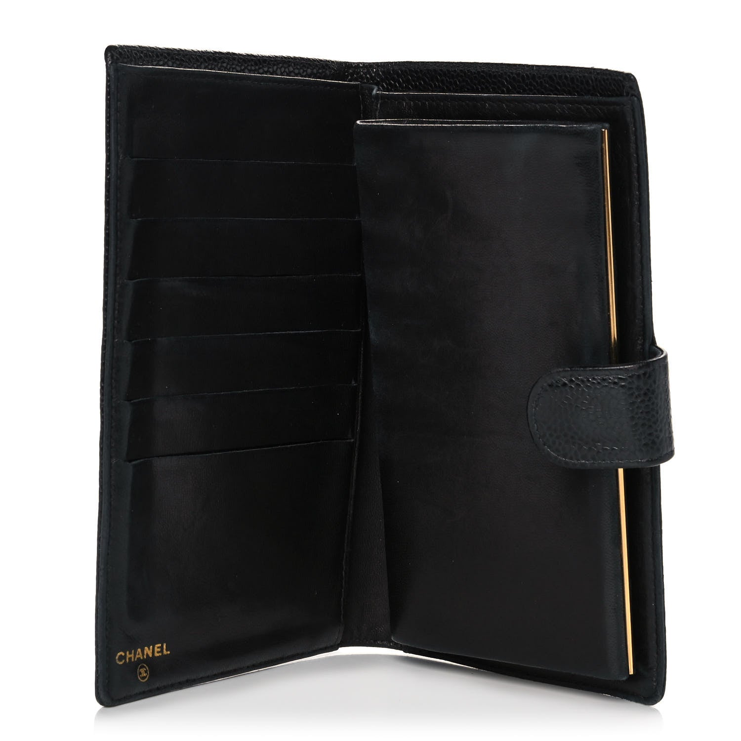 Chanel Caviar Timeless CC French Wallet Black 5 of 10