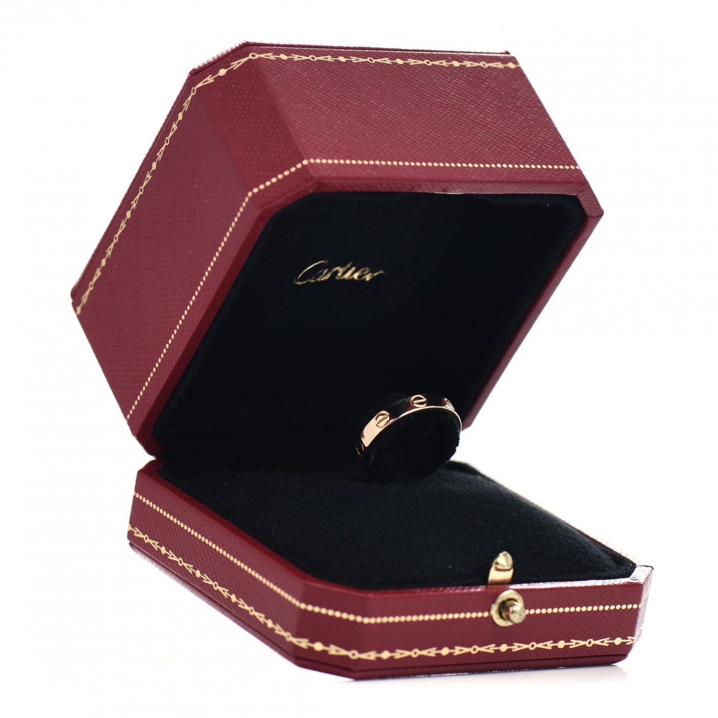18K Yellow Gold 3.5mm LOVE Wedding Band Ring 55 7.25