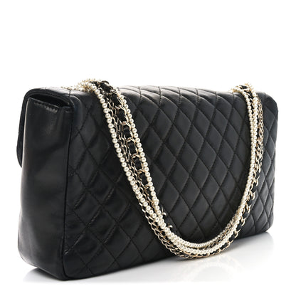 Chanel Lambskin Quilted Medium Westminster Pearl Flap Black 3 of 10