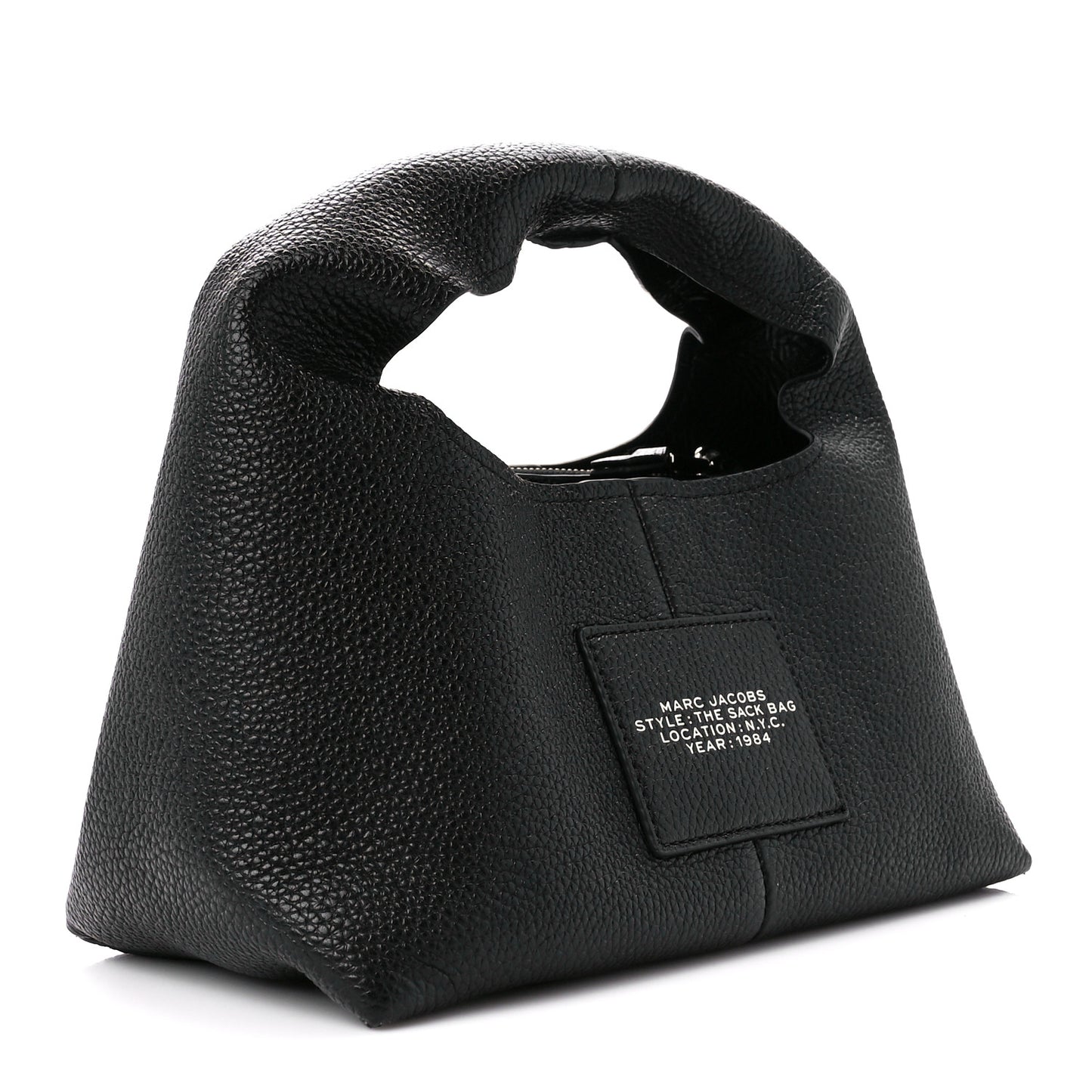 Grained Calfskin Mini The Sack Bag Black