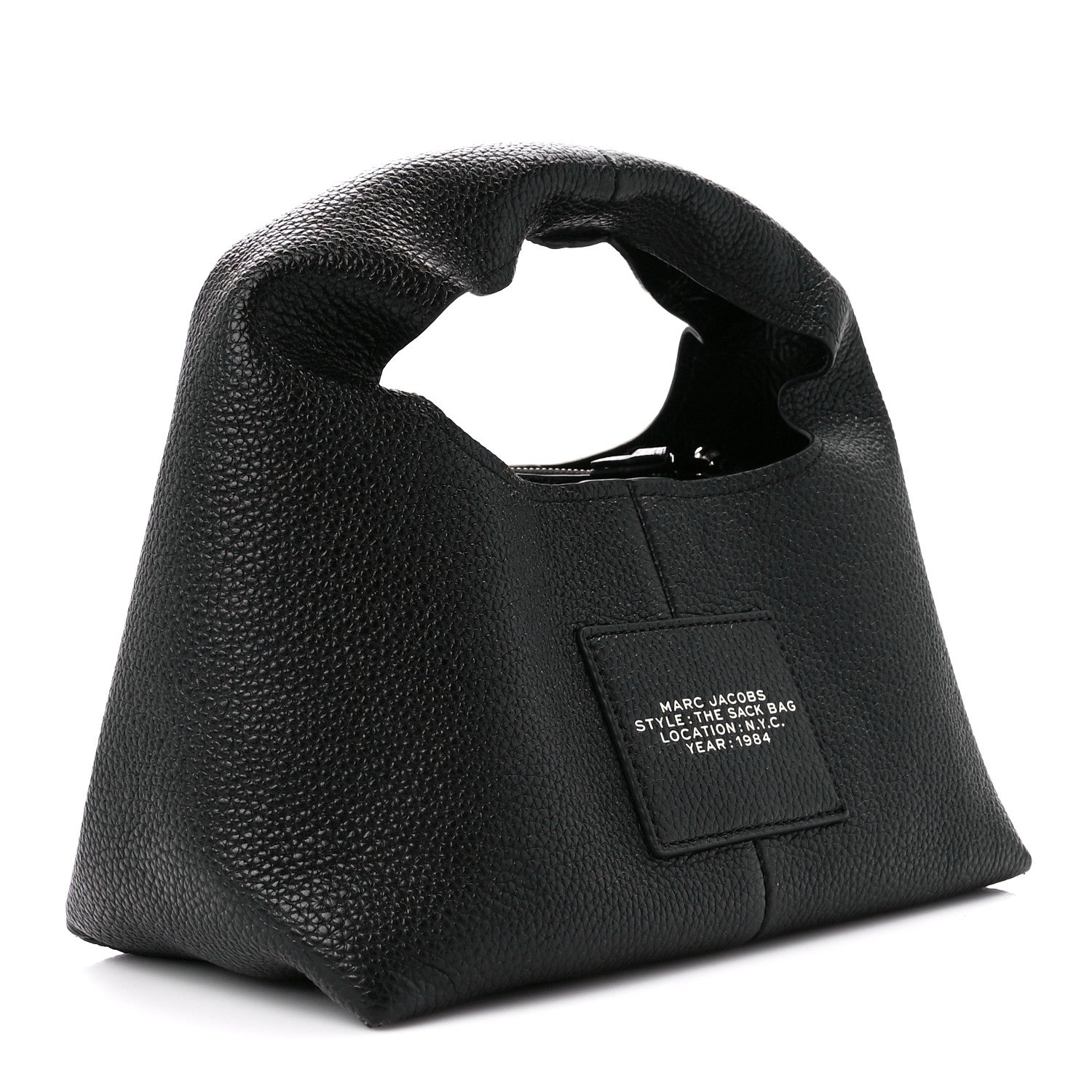Marc Jacobs Grained Calfskin Mini The Sack Bag Black 3 of 11