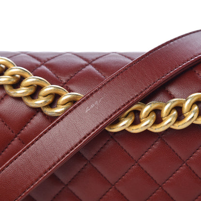 Chanel Lambskin Quilted Medium Boy Flap Burgundy 13 of 14